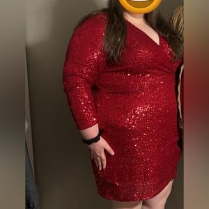 Torrid Sparkling Red Sequin Dress